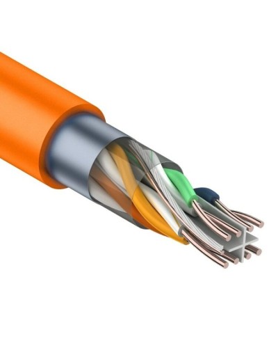 F/UTP, CAT 6, ZH нг(А)-HF, 4PR, 23AWG, INDOOR, SOLID, оранжевый, 305 м, REXANT (01-0151). Кабель «витая пара» (LAN) для структурированных систем связи. Rexant в Копейске