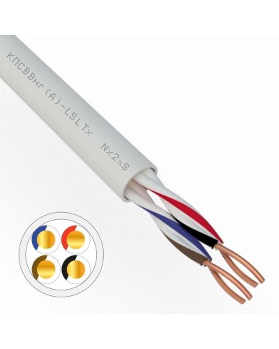 КПСВВнг(А)-LSLTx 2х2х0,5 REXANT (01-4875). Кабель для систем передачи данных пониженной пожароопасности c низким дымо- и газовыделением, с низкой токсичностью продуктов горения. Rexant в Копейске