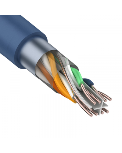 F/UTP, CAT 6, PVC, 4PR, 23AWG, INDOOR, SOLID, синий, 305 м, REXANT (01-0147). Кабель «витая пара» (LAN) для структурированных систем связи. Rexant в Копейске