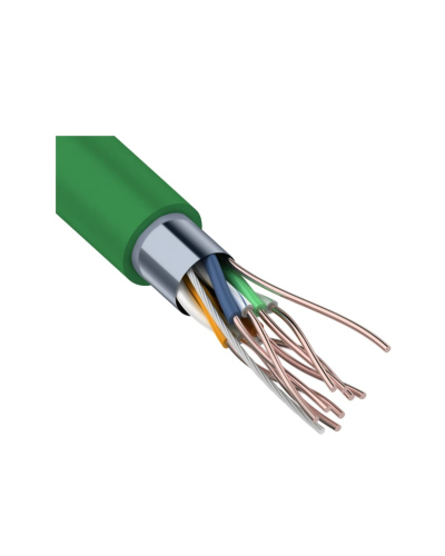F/UTP, CAT 5e, нг(А)-LSLTx, 4х2х0,52мм, 24AWG, INDOOR, SOLID, зеленый, 305м REXANT (01-0161). Кабель «витая пара» (LAN) для структурированных систем связи. Rexant в Копейске