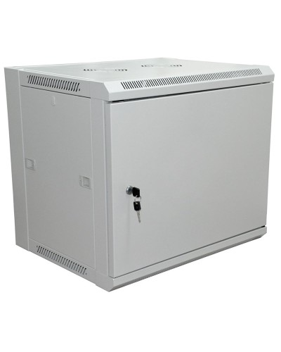 Шкаф телекоммуникационный 19 настенный 6U 600×450×370 мм (ШxГxВ) - передняя дверь металл, боковые стенки съемные (разобранный), RAL 7035 (04-2210). Шкаф телекоммуникационный 19 настенный 6U. Rexant в Копейске