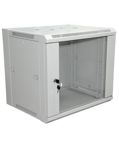 Шкаф телекоммуникационный 19 настенный 6U 600×450×370 мм (ШxГxВ) - передняя дверь стекло, боковые стенки съемные (разобранный), RAL 7035 (04-2200). Шкаф телекоммуникационный 19 настенный 6U. Rexant в Копейске