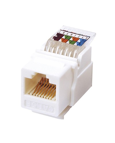 Модуль Keystone Jack RJ-45(8P8C), UTP, CAT 5e, тип 180 градусов, самозажимной, белый REXANT (03-1012): Модуль Keystone Jack в Копейске