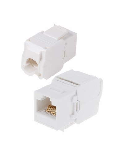 Модуль Keystone Jack RJ-45(8P8C) UTP, CAT 6, тип 180 градусов, самозажимной, белый REXANT (05-1052): Модуль Keystone Jack в Копейске
