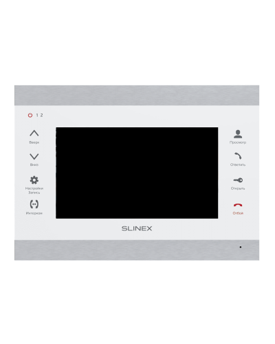 SL-07MHD (серебро+белый). Монитор домофона цветной с функцией «свободные руки». SLINEX в Копейске