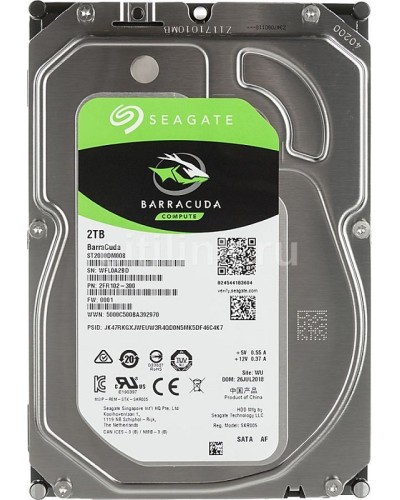 HDD 2000 GB (2 TB) SATA-III Barracuda (ST2000DM008). Жесткий диск (HDD) для видеонаблюдения. Seagate в Копейске