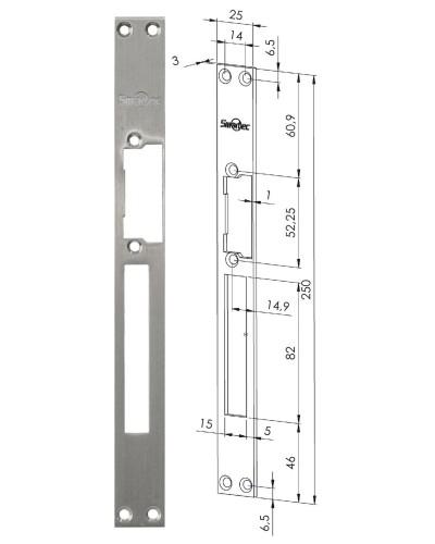 ST-SL502SP. Запорная планка длинная. Smartec в Копейске