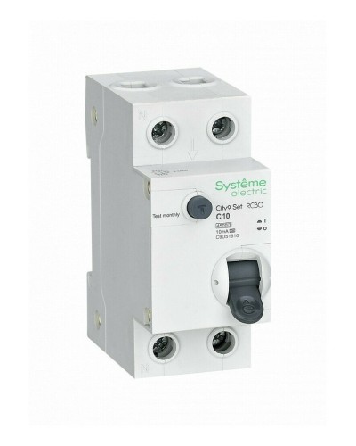 City9 Set 1P+N С 10А 4.5kA 10мА A 230В (C9D51610). Автоматический выключатель дифференциального тока. Systeme Electric в Копейске