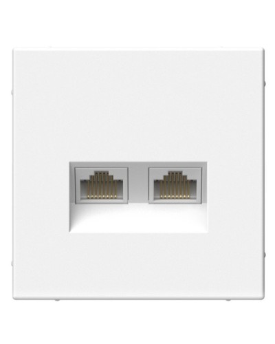 ArtGallery розетка двойная RJ45, кат. 6Е, скрытой установки, механизм, белый (GAL000188). Розетка компьютерная. Systeme Electric в Копейске