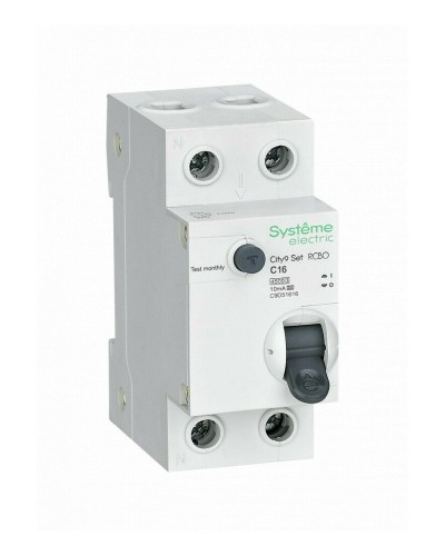 City9 Set 1P+N С 16А 4.5kA 10мА A 230В (C9D51616). Автоматический выключатель дифференциального тока. Systeme Electric в Копейске