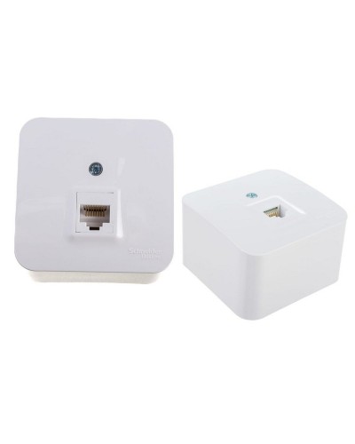 BLANCA розетка RJ45 1-местная, кат. 5Е, открытой установки, белый (BLNIA045001). Розетка компьютерная с изолированной пластиной. Systeme Electric в Копейске