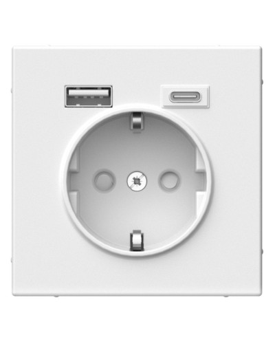 ArtGallery розетка 1-местная с USB тип-A+C, скрытой установки, механизм, белый (GAL000132). Розетка с USB. Systeme Electric в Копейске