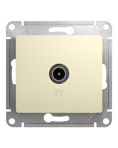 Glossa розетка TV антенна коннектор, 1-местная, скрытой установки, механизм, бежевый (GSL000293). Розетка TV антенна. Systeme Electric в Копейске