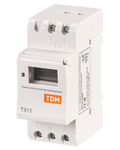 ТЭ15-1мин/7дн-16on/off-16А-DIN TDM (SQ1503-0005). Таймер электронный. TDM ЕLECTRIC в Копейске