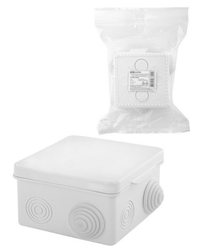 Коробка ОП 80х80х50мм, крышка, IP54, 7вх., белая (SQ1401-0922). Распаячная коробка. TDM ЕLECTRIC в Копейске
