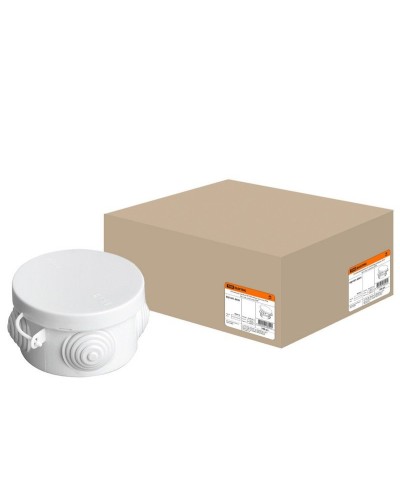 Коробка ОП D65х40мм, крышка, IP54, 4вх. (SQ1401-0501). Распаячная коробка. TDM ЕLECTRIC в Копейске