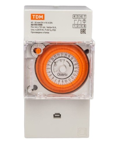 АР-30мин/24ч-16А-DIN (3 модуля) TDM (SQ1503-0006). Аналоговое суточное реле. TDM ЕLECTRIC в Копейске