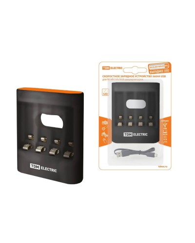 Зарядное устройство 36044 (3600mA 4слота АА/ААА 4 кан.USB) (SQ1702-0100). Зарядное устройство. TDM ЕLECTRIC в Копейске