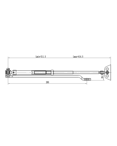 Рычаг-503 LONG. Рычаг удлиненный для доводчиков. VIZIT в Копейске