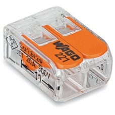 WAGO 221-412 клемма 2-проводная. Клеммник для провода. WAGO