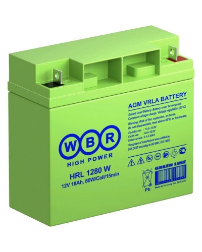 WBR HRL1280W. Аккумулятор герметичный свинцово-кислотный. WBR в Копейске