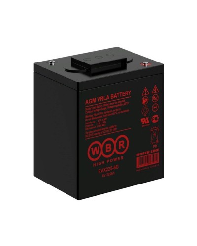 WBR EVX225-6G. Аккумулятор герметичный свинцово-кислотный. WBR в Копейске