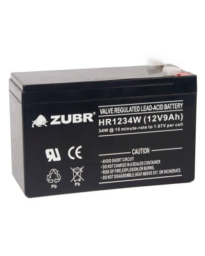 ZUBR HR 1234W (12V, 9Ah). Аккумулятор герметичный свинцово-кислотный. ZUBR в Копейске