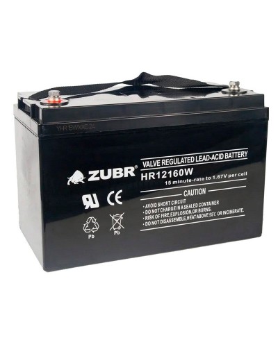 ZUBR HR 12160W (12V, 45Ah). Аккумулятор герметичный свинцово-кислотный. ZUBR в Копейске