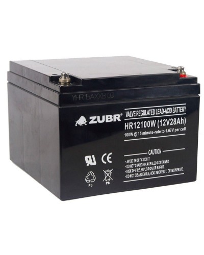 ZUBR HR 12100W (12V, 28Ah). Аккумулятор герметичный свинцово-кислотный. ZUBR в Копейске