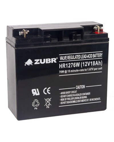 ZUBR HR 1276W (12V, 18Ah). Аккумулятор герметичный свинцово-кислотный. ZUBR в Копейске