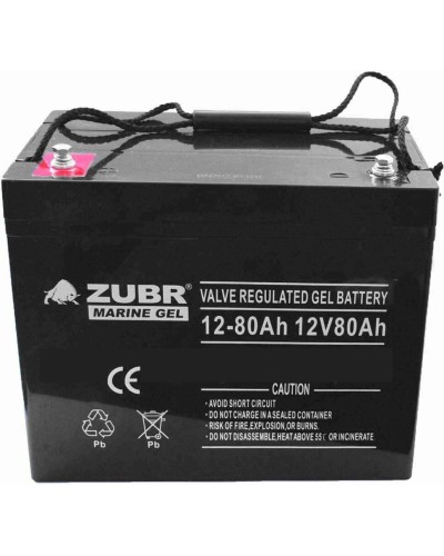 ZUBR MARINE GEL NPG 12-80 (12V, 80Ah). Аккумулятор герметичный свинцово-кислотный. ZUBR в Копейске