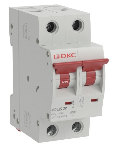YON max MD63S 2P 25А 4,5кА C (MD63S-2PC25). Автоматический выключатель. ДКС в Копейске