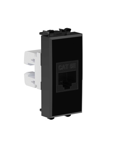 Розетка RJ-45, кат.5E, Avanti, 1 модуль, черный квадрат (4402661): Розетка компьютерная модульная в Копейске