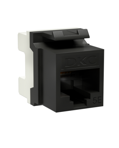 Модуль Keystone RJ45 CAT5E, 180 градусов, черный (RNK5EU180BK): Модуль неэкранированный в Копейске
