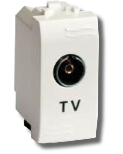 Розетка TV универсальная Brava 1 модуль белая (76721B): Розетка TV в Копейске