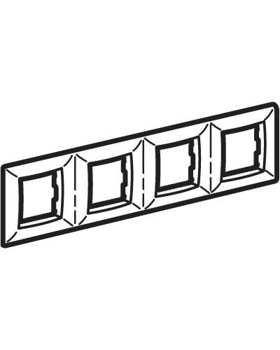 Рамка на 2+2+2+2 модуля (четырехместная), белая (75014W): Рамка четырехместная, Brava в Копейске