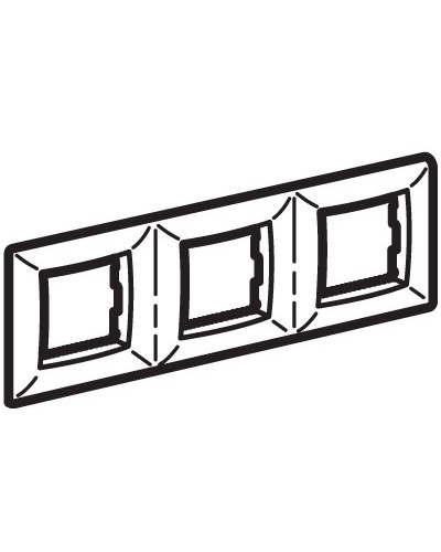 Рамка на 2+2+2 модуля (трехместная), белая (75013W): Рамка трехместная, Brava в Копейске