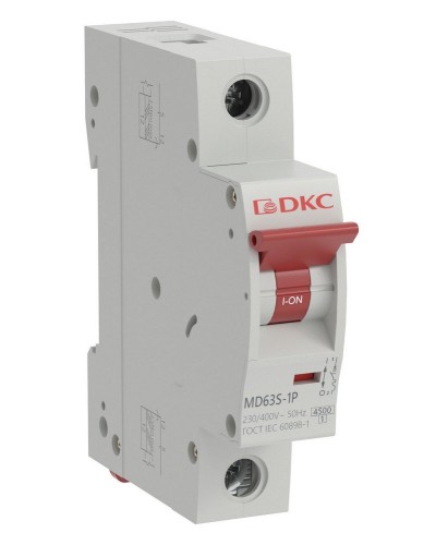 YON max MD63S 1P 6А 4,5кА C (MD63S-1PC6). Автоматический выключатель. ДКС в Копейске