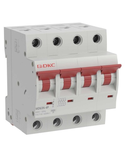 YON max MD63N 4P 50А 6кА C (MD63N-4PC50). Автоматический выключатель. ДКС в Копейске