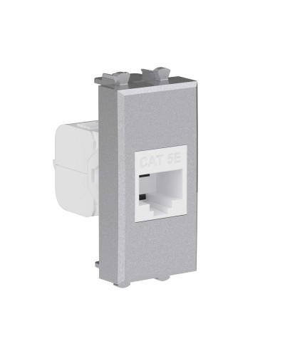 Розетка RJ-45, кат.5E, Avanti, 1 модуль, закаленная сталь (4404661): Розетка компьютерная модульная в Копейске