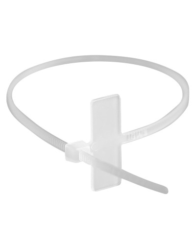 Хомут 2,5x110 белый (100шт) (252110SR-M): Хомут маркировочный, горизонтальная табличка под замком 20x9 в Копейске