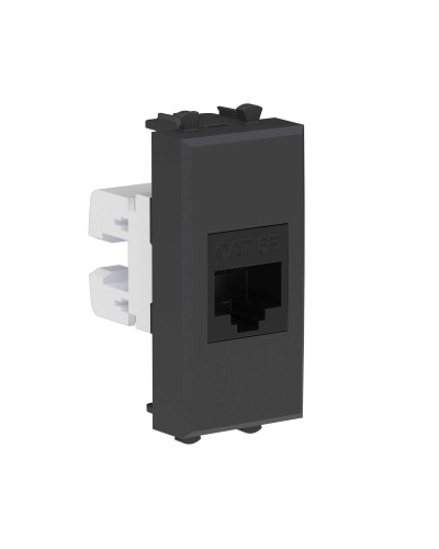 Розетка RJ-45, кат.5E, Avanti, 1 модуль, черный матовый (4412661): Розетка компьютерная модульная в Копейске