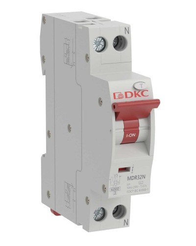 YON max MDR, 1P+N, 30mA, 6A, 6kA, А (MDR32N-1N2C6-A). Компактный автоматический выключатель дифференциального тока. ДКС в Копейске