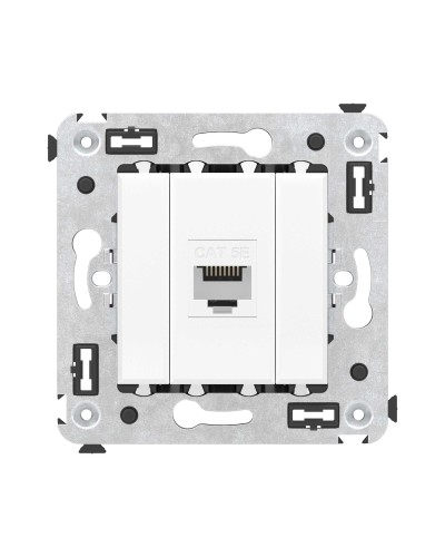 Розетка RJ-45 в стену, кат.5E, Avanti, одинарная, белое облако (4400663). Розетка компьютерная. ДКС в Копейске