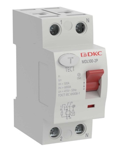 YON MAX MDL100 ВДТ, 2P, 30mA, 25A, АС (MDL100-2P2-25-AC). Автоматический выключатель дифференциальный (УЗО). ДКС в Копейске