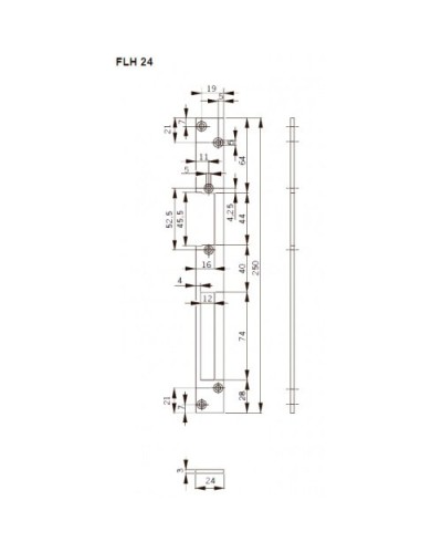 FLH24. Запорная планка длинная. dormakaba в Копейске