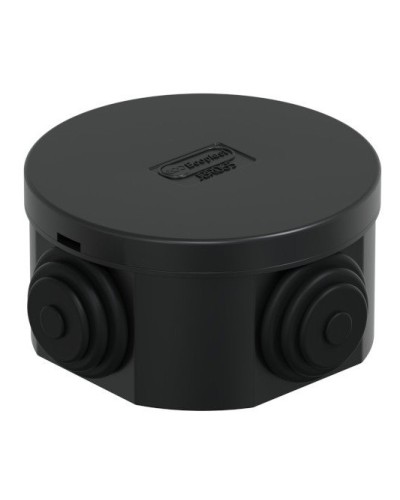 Коробка JBR065 D=65х35, 4 вых., IP44, черная (44004BL-1). Коробка монтажная. Экопласт в Копейске