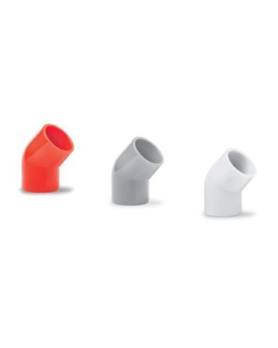 Ecoplast поворот 45гр., для аспирационной системы D25, АБС, белый (10 шт) (49225-10W). Поворот для аспирационной системы. Экопласт в Копейске