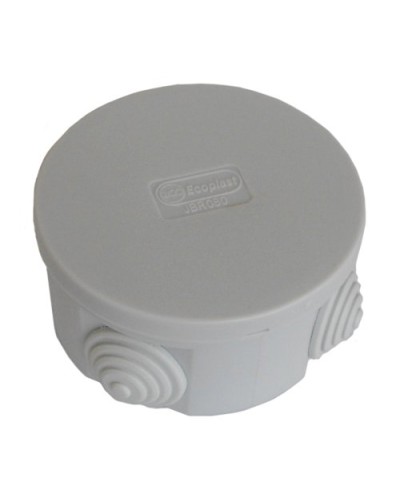 Коробка JBR080 D=80х40, 4 вых. IP44, серая (44005HF). Коробка монтажная, без галогена. Экопласт в Копейске