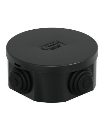Коробка JBR080 D=80х40, 4 вых., IP44, черная (44005BL-1). Коробка монтажная. Экопласт в Копейске